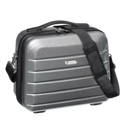 London2.0 - Kosmetikkoffer Carbon Silber