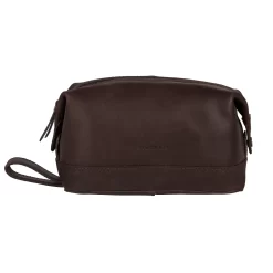 BURKELY Riley Toiletry Bag Dunkelbraun