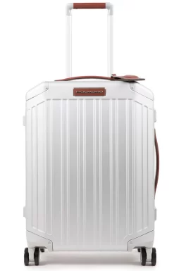 Piquadro Ultra Slim Handgepäck Grau/Leder