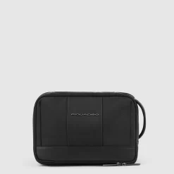 Piquadro Brief 2 - Erweiterbarer Kulturbeutel In Schwarz