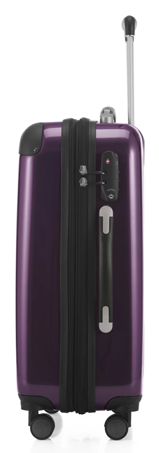 Alex - Handgepäck Hartschale Glänzend Mit TSA In Aubergine 5 Alex - Handgepäck Hartschale Glänzend Mit TSA In Aubergine – Bild 3