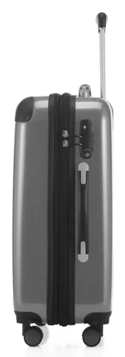Alex - Handgepäck Hartschale Glänzend Mit TSA In Silber -Geschäft Für Reiseaufbewahrungsbedarf compressed articleImages2 H K hk20 8278 s.pt01