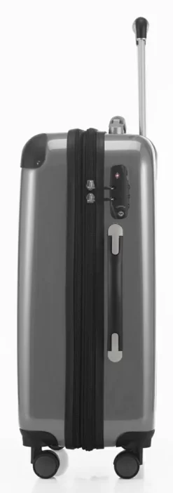 Alex - Handgepäck Hartschale Glänzend Mit TSA In Silber -Geschäft Für Reiseaufbewahrungsbedarf compressed articleImages2 H K hk20 8278 s.pt02