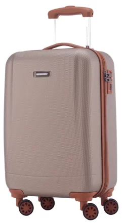 Wannsee - Handgepäck Hartschale Mit TSA In Champagner-Braun